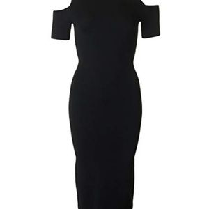 Michael Kors Cold Shoulder Black Dress